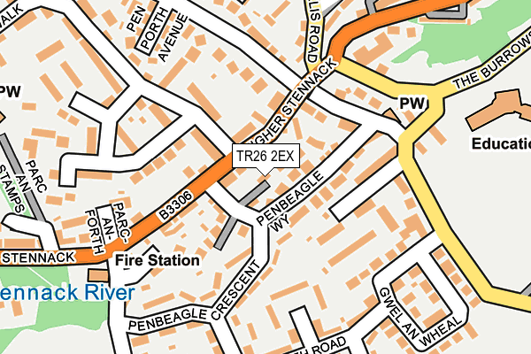 TR26 2EX map - OS OpenMap – Local (Ordnance Survey)