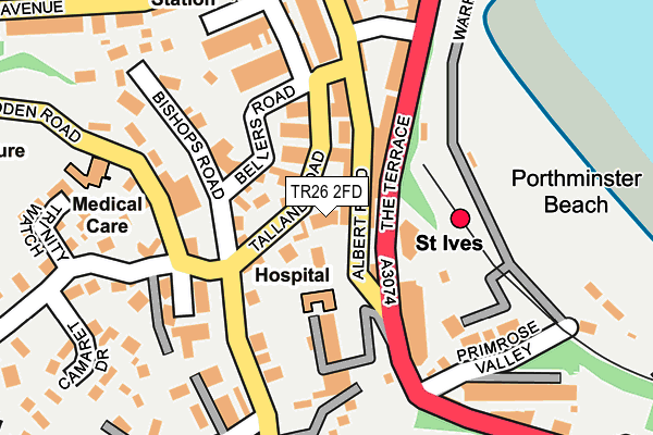 TR26 2FD map - OS OpenMap – Local (Ordnance Survey)