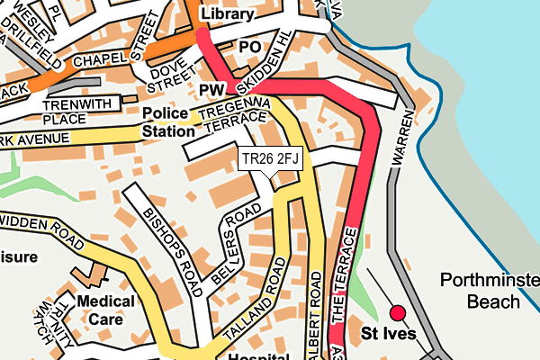 TR26 2FJ map - OS OpenMap – Local (Ordnance Survey)