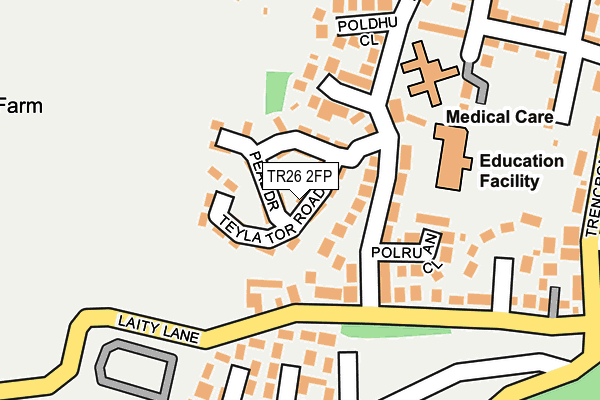 TR26 2FP map - OS OpenMap – Local (Ordnance Survey)