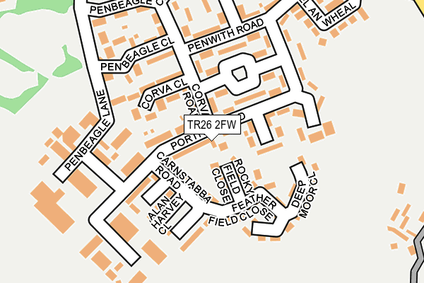 TR26 2FW map - OS OpenMap – Local (Ordnance Survey)