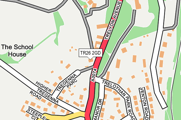 TR26 2GD map - OS OpenMap – Local (Ordnance Survey)