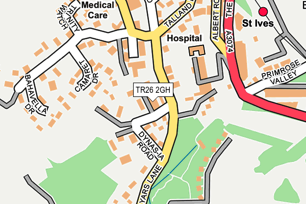 TR26 2GH map - OS OpenMap – Local (Ordnance Survey)