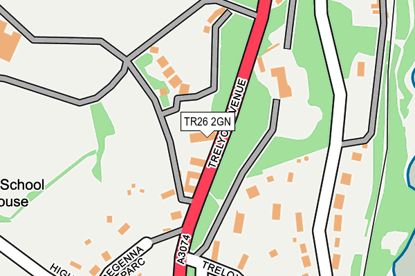 TR26 2GN map - OS OpenMap – Local (Ordnance Survey)