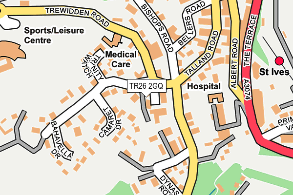 TR26 2GQ map - OS OpenMap – Local (Ordnance Survey)