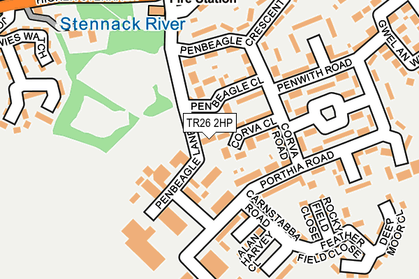 TR26 2HP map - OS OpenMap – Local (Ordnance Survey)