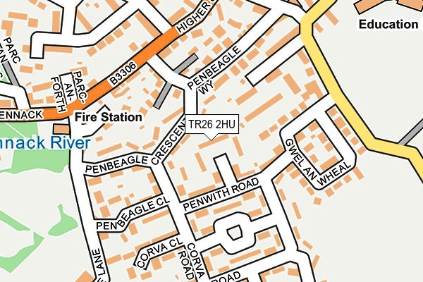 TR26 2HU map - OS OpenMap – Local (Ordnance Survey)