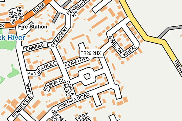 TR26 2HX map - OS OpenMap – Local (Ordnance Survey)
