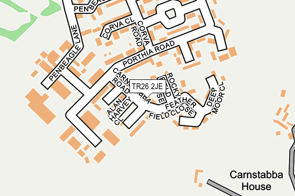 TR26 2JE map - OS OpenMap – Local (Ordnance Survey)