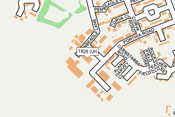 TR26 2JH map - OS OpenMap – Local (Ordnance Survey)