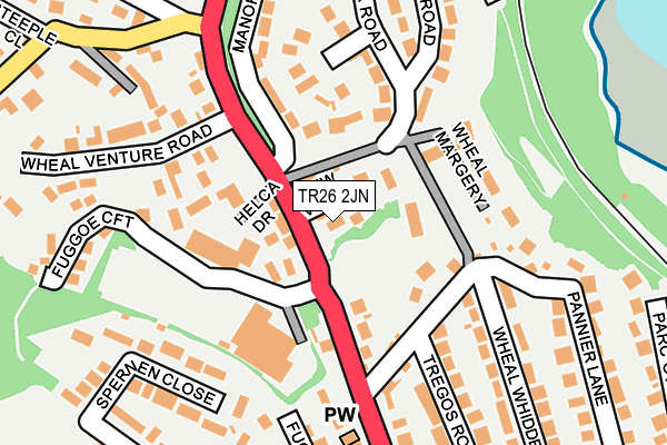 TR26 2JN map - OS OpenMap – Local (Ordnance Survey)