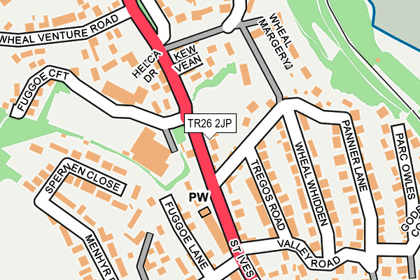 TR26 2JP map - OS OpenMap – Local (Ordnance Survey)