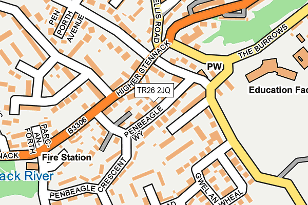 TR26 2JQ map - OS OpenMap – Local (Ordnance Survey)