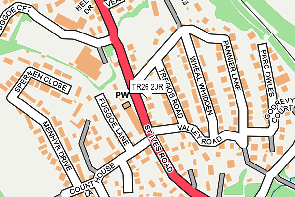 TR26 2JR map - OS OpenMap – Local (Ordnance Survey)