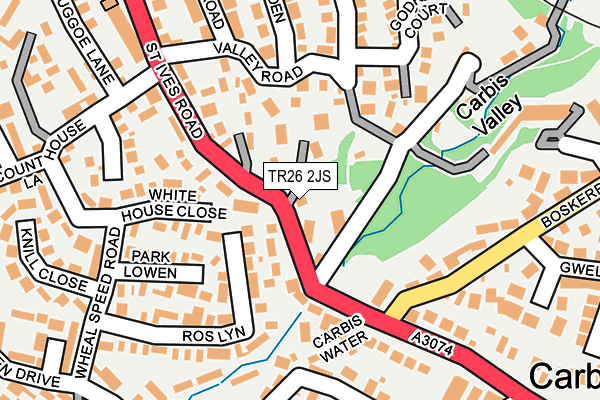 TR26 2JS map - OS OpenMap – Local (Ordnance Survey)