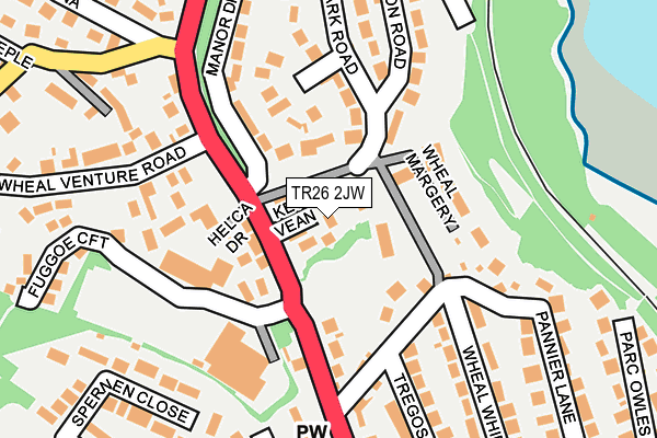 TR26 2JW map - OS OpenMap – Local (Ordnance Survey)