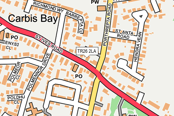 TR26 2LA map - OS OpenMap – Local (Ordnance Survey)