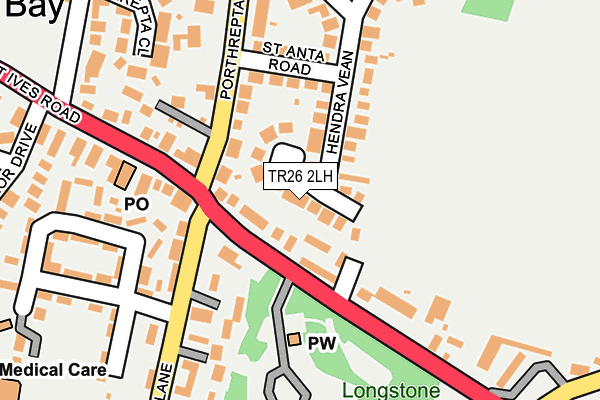 TR26 2LH map - OS OpenMap – Local (Ordnance Survey)