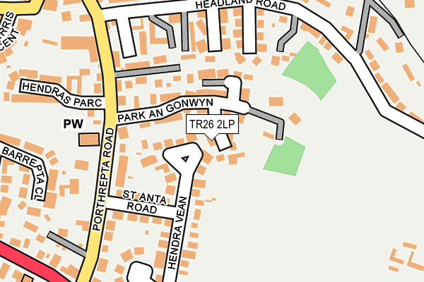 TR26 2LP map - OS OpenMap – Local (Ordnance Survey)