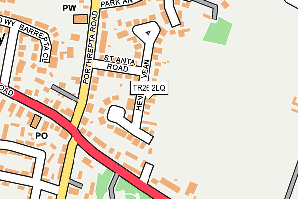 TR26 2LQ map - OS OpenMap – Local (Ordnance Survey)