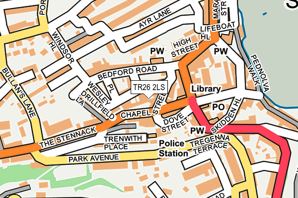 TR26 2LS map - OS OpenMap – Local (Ordnance Survey)