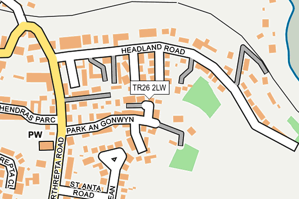 TR26 2LW map - OS OpenMap – Local (Ordnance Survey)