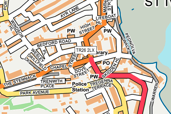 TR26 2LX map - OS OpenMap – Local (Ordnance Survey)