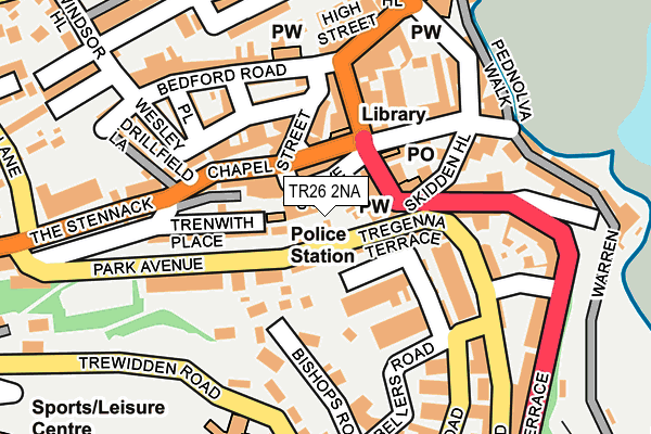 TR26 2NA map - OS OpenMap – Local (Ordnance Survey)