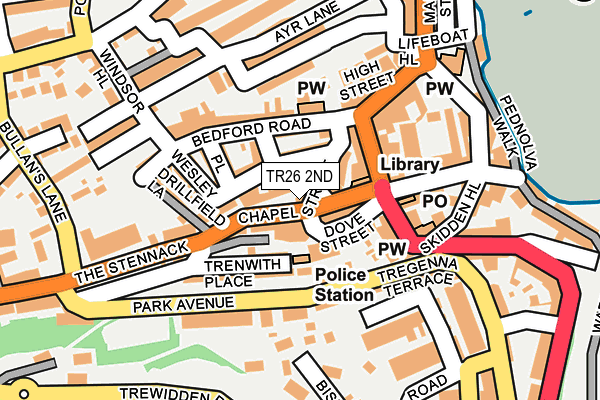 TR26 2ND map - OS OpenMap – Local (Ordnance Survey)