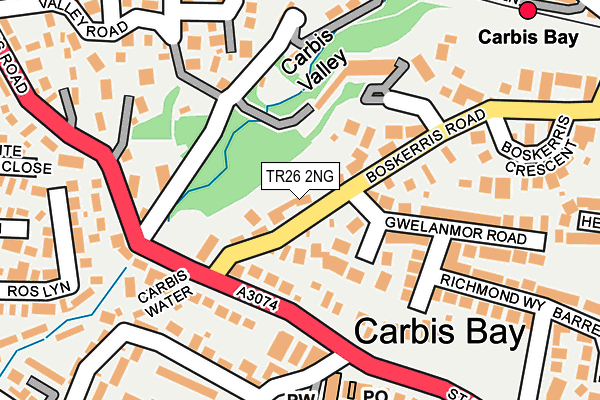 TR26 2NG map - OS OpenMap – Local (Ordnance Survey)