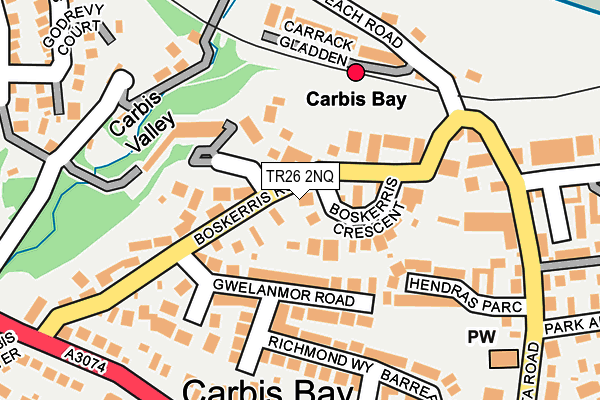TR26 2NQ map - OS OpenMap – Local (Ordnance Survey)