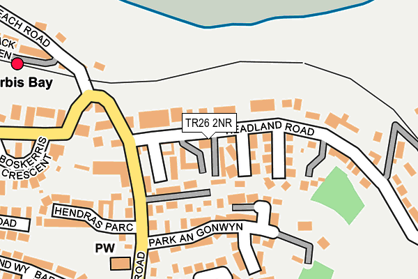 TR26 2NR map - OS OpenMap – Local (Ordnance Survey)