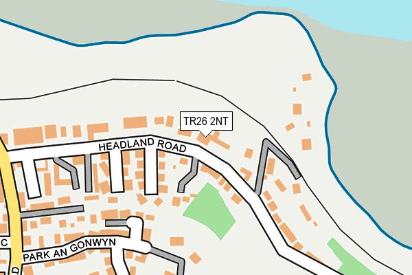 TR26 2NT map - OS OpenMap – Local (Ordnance Survey)