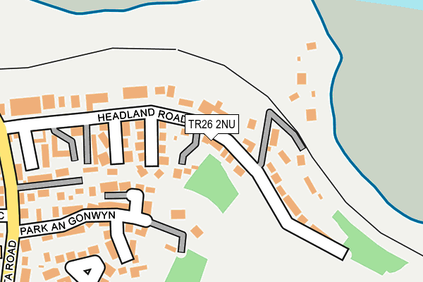 TR26 2NU map - OS OpenMap – Local (Ordnance Survey)