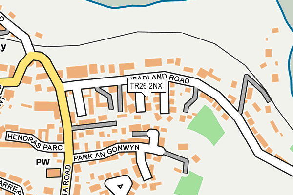 TR26 2NX map - OS OpenMap – Local (Ordnance Survey)