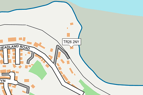 TR26 2NY map - OS OpenMap – Local (Ordnance Survey)