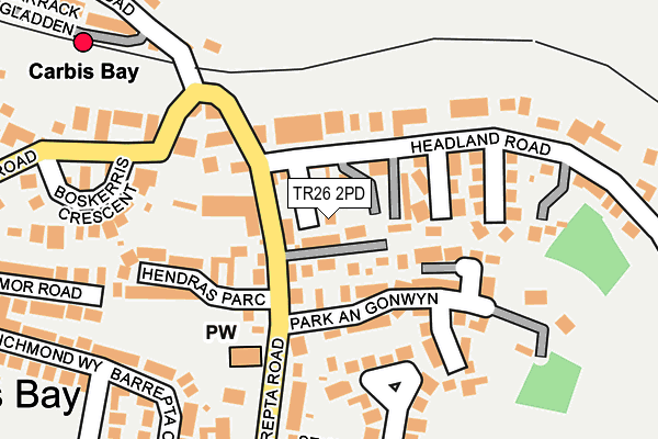TR26 2PD map - OS OpenMap – Local (Ordnance Survey)