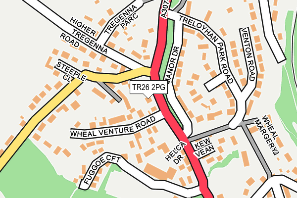 TR26 2PG map - OS OpenMap – Local (Ordnance Survey)