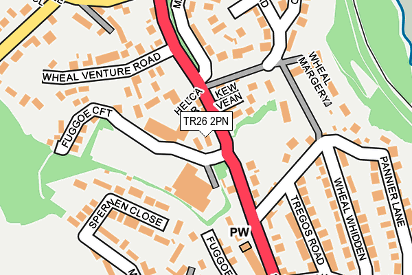 TR26 2PN map - OS OpenMap – Local (Ordnance Survey)