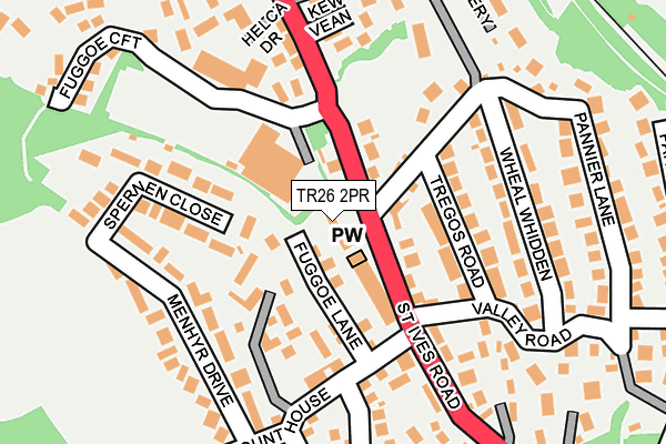 TR26 2PR map - OS OpenMap – Local (Ordnance Survey)