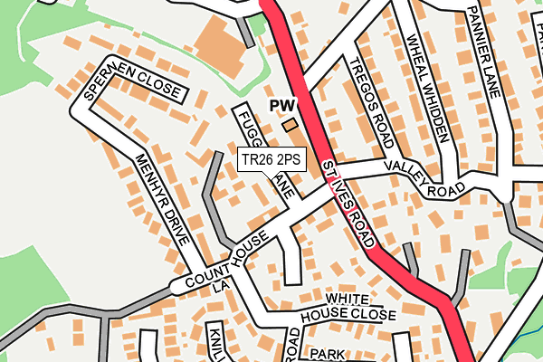 TR26 2PS map - OS OpenMap – Local (Ordnance Survey)