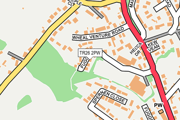 TR26 2PW map - OS OpenMap – Local (Ordnance Survey)