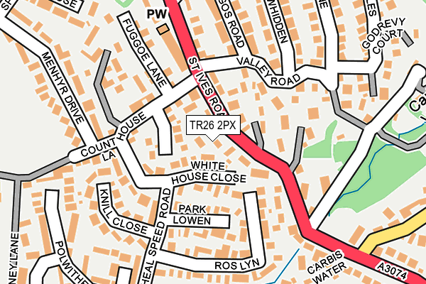 TR26 2PX map - OS OpenMap – Local (Ordnance Survey)