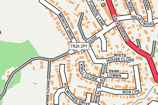 TR26 2PY map - OS OpenMap – Local (Ordnance Survey)