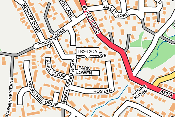 TR26 2QA map - OS OpenMap – Local (Ordnance Survey)
