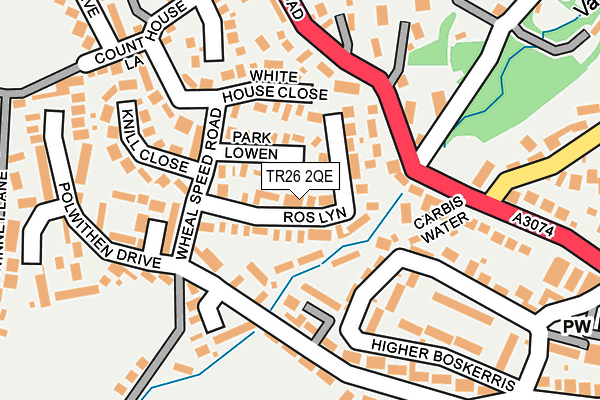 TR26 2QE map - OS OpenMap – Local (Ordnance Survey)