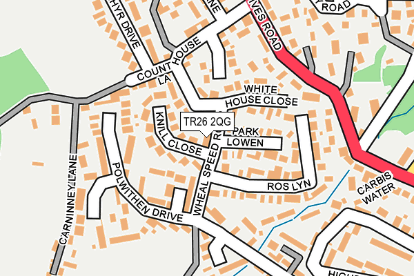 TR26 2QG map - OS OpenMap – Local (Ordnance Survey)