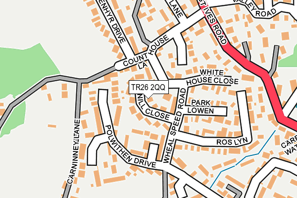 TR26 2QQ map - OS OpenMap – Local (Ordnance Survey)