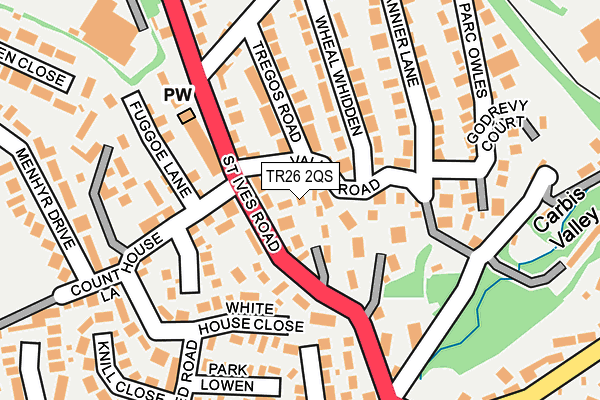 TR26 2QS map - OS OpenMap – Local (Ordnance Survey)
