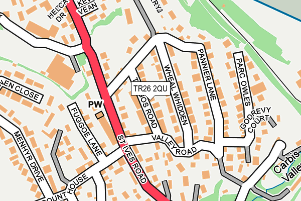 TR26 2QU map - OS OpenMap – Local (Ordnance Survey)